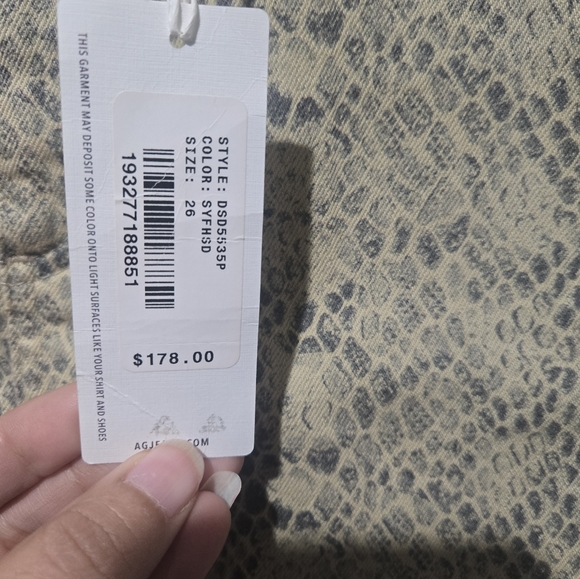 AG Adriano Goldschmied Snake Print Mini Skirt in Tan 26 - Picture 7 of 7